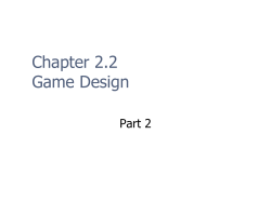 Chapter 2.2 Game Design