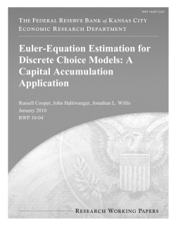 Euler-Equation Estimation for Discrete Choice Models: A Capital