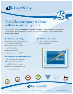 The Collection Agency of Choice, with the numbers to prove it.