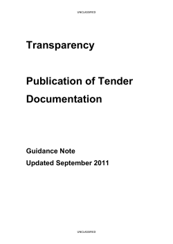 Selecting tender documents