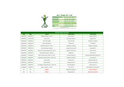ROUND ONE FIXTURES