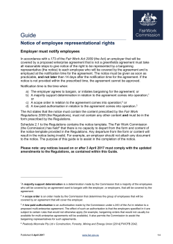 Guide: Notice of employee representational rights