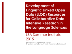 LSA Summer Institute 2015
