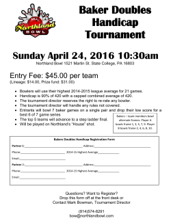 Baker Doubles Handicap Tournament