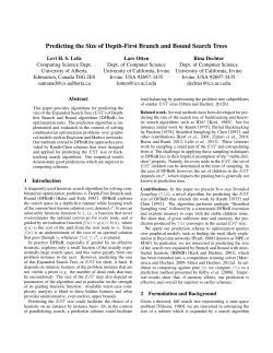 Predicting the Size of Depth-First Branch and Bound Search