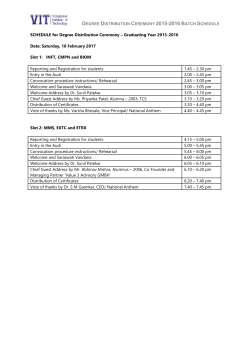 DEGREE DISTRIBUTION CEREMONY 2015