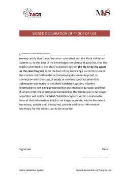 signed declaration of proof of use