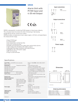 Alarm Unit with Pt100 Input and 4-20 mA Output