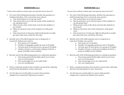 HOMEWORK S.A.1 **Answer these problems on binder paper and
