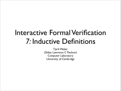 Inductive Definitions - Cambridge Computer Lab
