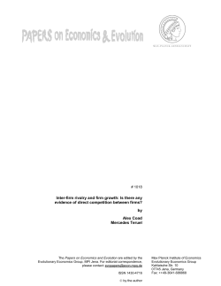 Inter-firm rivalry and firm growth