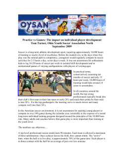 Practice vs Games - TSi Premier Soccer Club