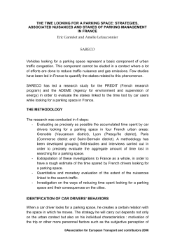 The time looking for a parking space : strategies, associated