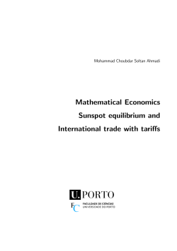 Mathematical Economics Sunspot equilibrium and International