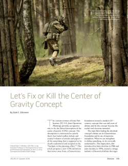 Let`s Fix or Kill the Center of Gravity Concept