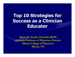 Top 10 Strategies for Success as a Clinician Education