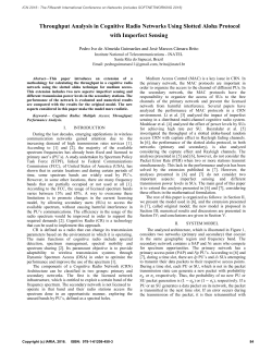 Throughput Analysis in Cognitive Radio Networks Using