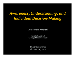 Awareness, Understanding, and Individual Decision