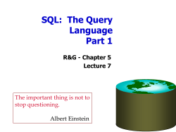 SQL Queries - Inst.eecs.berkeley.edu