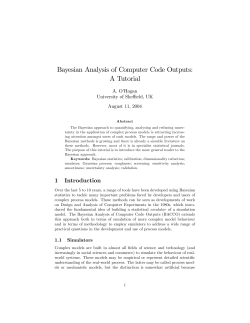 Bayesian Analysis of Computer Code Outputs: A