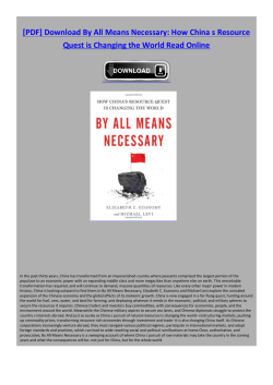 By All Means Necessary: How China