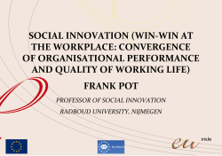 SOCIAL INNOVATION (WIN-WIN AT THE WORKPLACE