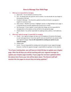 How To Manage Your Web Page - Arkansas Alumni Association