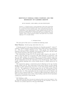 BESTVINA`S NORMAL FORM COMPLEX AND THE
