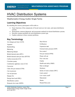 HVAC Distribution Systems