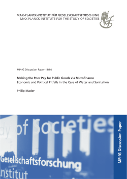 Making the Poor Pay for Public Goods via Microfinance: Economic