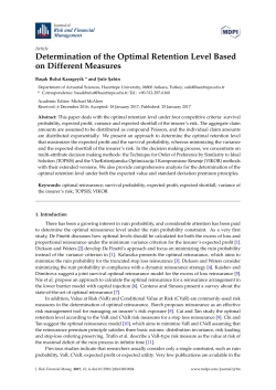 Determination of the Optimal Retention Level Based on