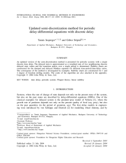 Updated semi-discretization method for periodic delay