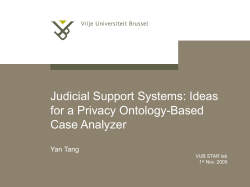 Judicial Support Systems: Ideas for a Privacy