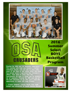 2016 Summer Select BOYS Basketball Program