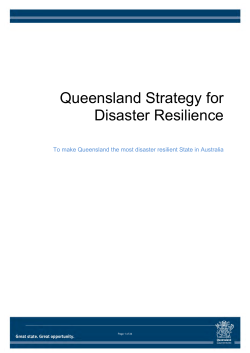 Queensland Strategy for Disaster Resilience