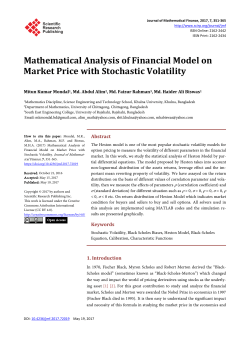 Mathematical Analysis of Financial Model on Market Price with