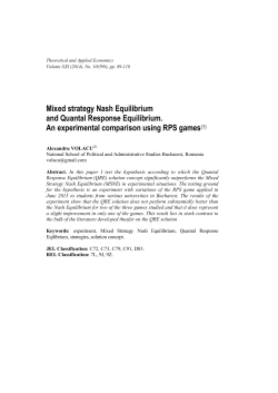 Mixed strategy Nash Equilibrium and Quantal Response Equilibrium