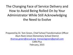 Legal Issues in Special Education Reform Prepared by Dr. Tom