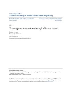 Player-game interaction through affective sound.