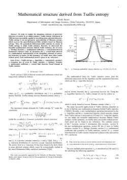 Mathematical structure derived from Tsallis entropy