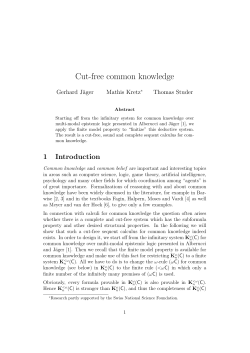 Cut-free common knowledge