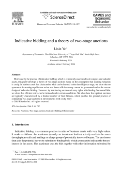 Indicative bidding and a theory of two