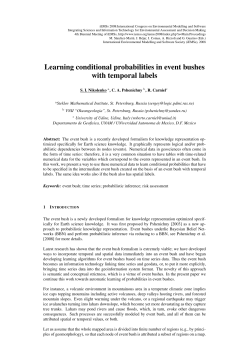 Learning conditional probabilities in event bushes