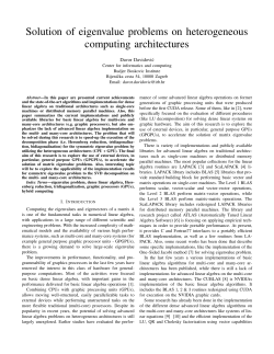 Solution of eigenvalue problems on heterogeneous computing