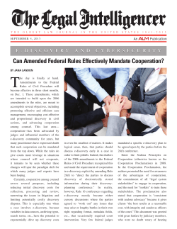Can Amended Federal Rules Effectively Mandate Cooperation?