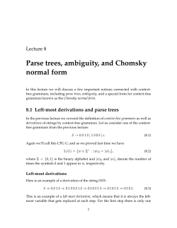 Parse trees, ambiguity, and Chomsky normal form