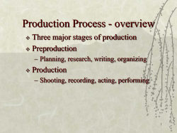 Production Process - overview