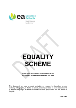 equality scheme - Education Authority