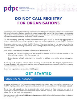 DNC Registry for Organisations