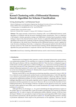 Kernel Clustering with a Differential Harmony Search Algorithm for